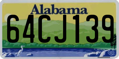 AL license plate 64CJ139