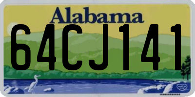 AL license plate 64CJ141