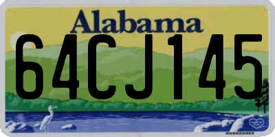 AL license plate 64CJ145