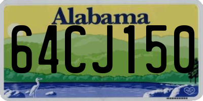 AL license plate 64CJ150