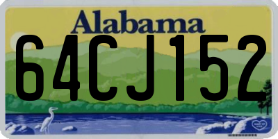 AL license plate 64CJ152