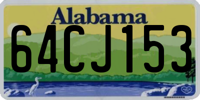 AL license plate 64CJ153