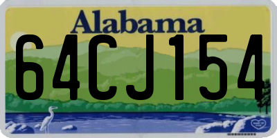 AL license plate 64CJ154
