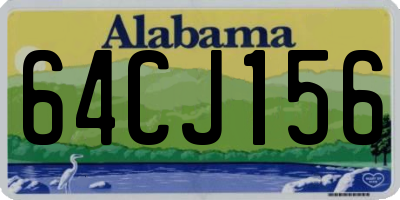 AL license plate 64CJ156