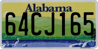 AL license plate 64CJ165