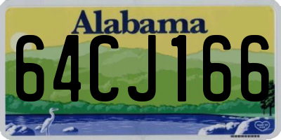 AL license plate 64CJ166