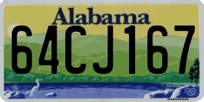 AL license plate 64CJ167