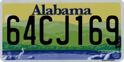 AL license plate 64CJ169