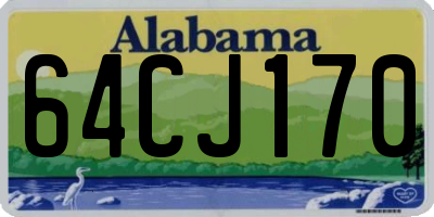 AL license plate 64CJ170