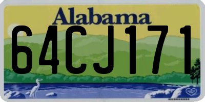 AL license plate 64CJ171