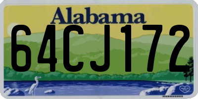 AL license plate 64CJ172