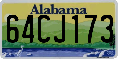 AL license plate 64CJ173