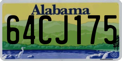 AL license plate 64CJ175