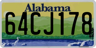 AL license plate 64CJ178