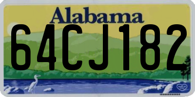 AL license plate 64CJ182