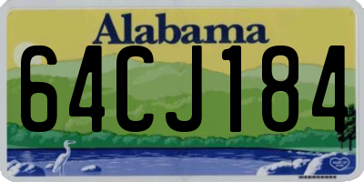 AL license plate 64CJ184