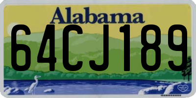 AL license plate 64CJ189