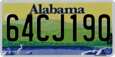 AL license plate 64CJ190