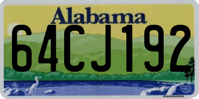 AL license plate 64CJ192