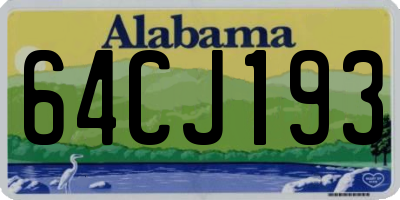AL license plate 64CJ193