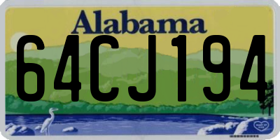 AL license plate 64CJ194
