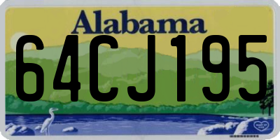 AL license plate 64CJ195