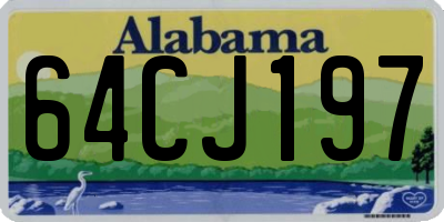 AL license plate 64CJ197