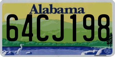 AL license plate 64CJ198