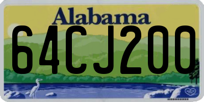 AL license plate 64CJ200