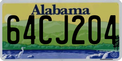 AL license plate 64CJ204