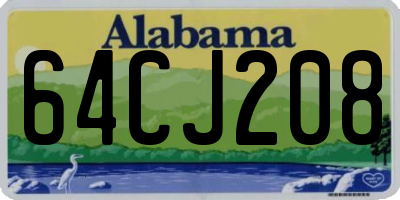 AL license plate 64CJ208