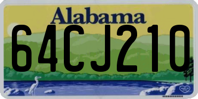 AL license plate 64CJ210