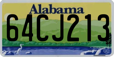 AL license plate 64CJ213