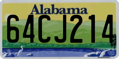AL license plate 64CJ214