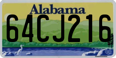 AL license plate 64CJ216