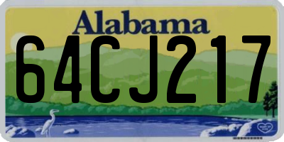 AL license plate 64CJ217