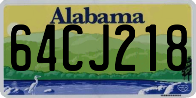 AL license plate 64CJ218