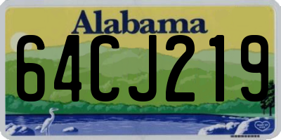 AL license plate 64CJ219