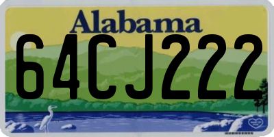 AL license plate 64CJ222