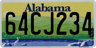 AL license plate 64CJ234