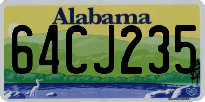 AL license plate 64CJ235