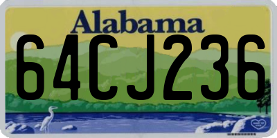 AL license plate 64CJ236