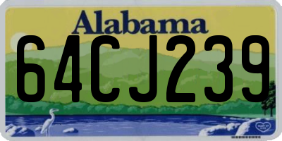 AL license plate 64CJ239