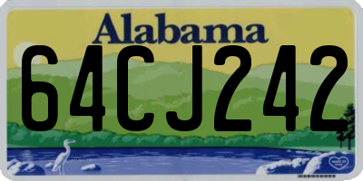 AL license plate 64CJ242