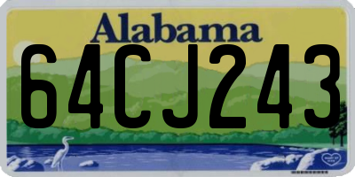 AL license plate 64CJ243