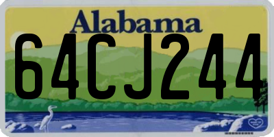 AL license plate 64CJ244