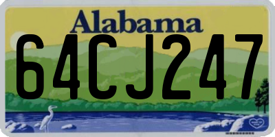 AL license plate 64CJ247