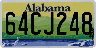 AL license plate 64CJ248