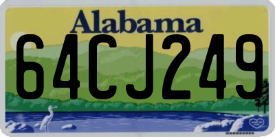 AL license plate 64CJ249
