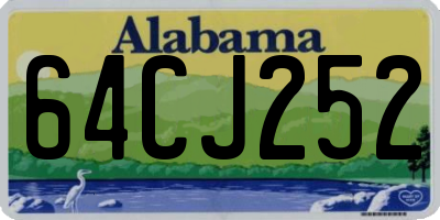 AL license plate 64CJ252